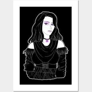 Yennefer b&w Posters and Art